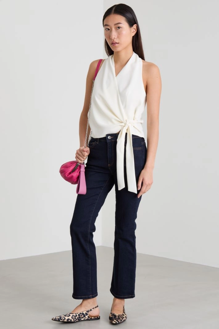 Slightly flared jeans - DARK BLUE