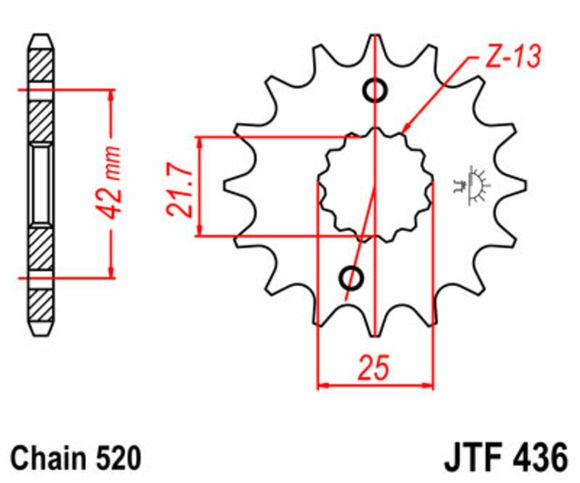 JT. Standard steel 436 - 520Ref: Jtc01127A / 1077394002