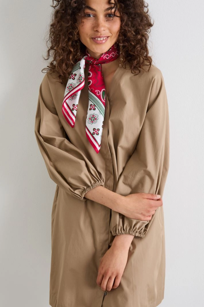 Silk twill foulard - FUCHSIA