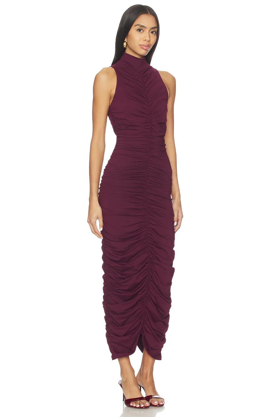 Carryover Gathered Mocked Center Dress