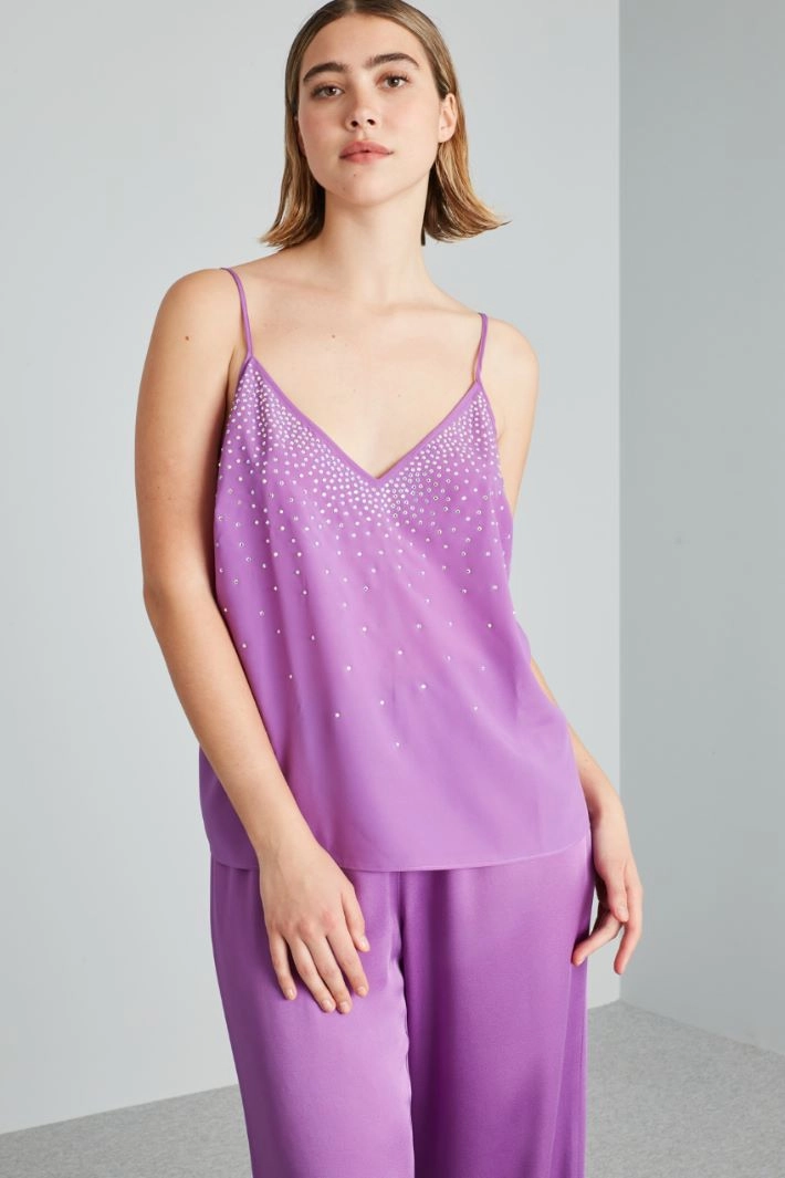 Crepe de chine top - VIOLET