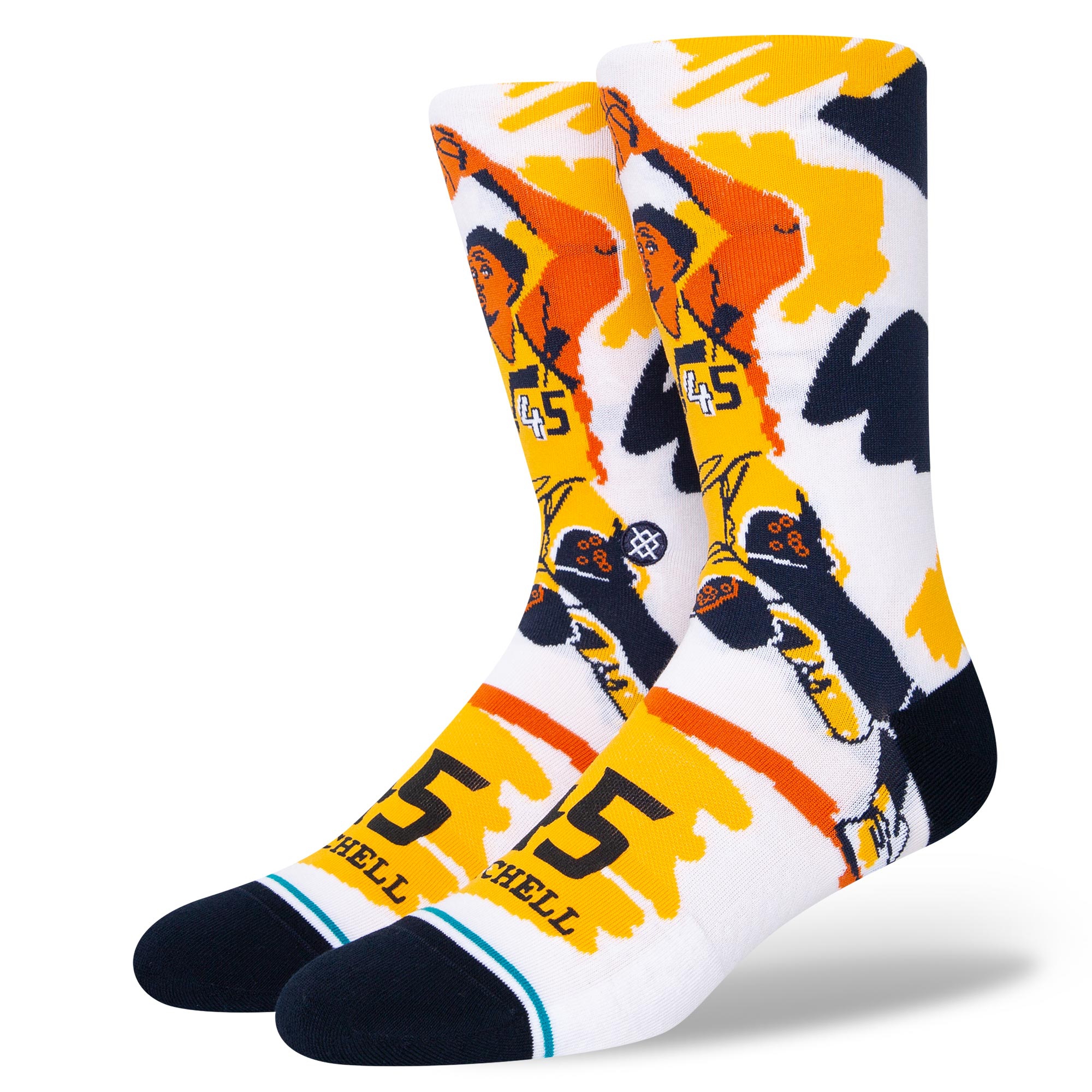 Donovan Mitchell Utah Jazz Stance Paint NBA Crew Socks