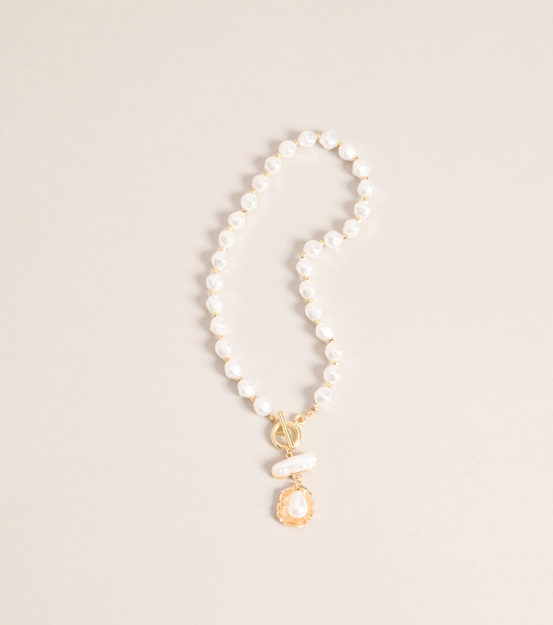 Layered Luxe Pearl Toggle Necklace