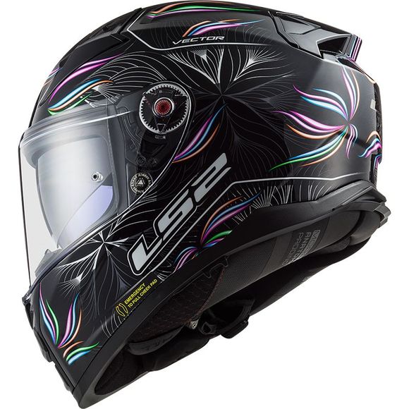 Casque intégral LS2 FF811 - VECTOR II - TROPICAL - Noir / BlancRef : LS0677