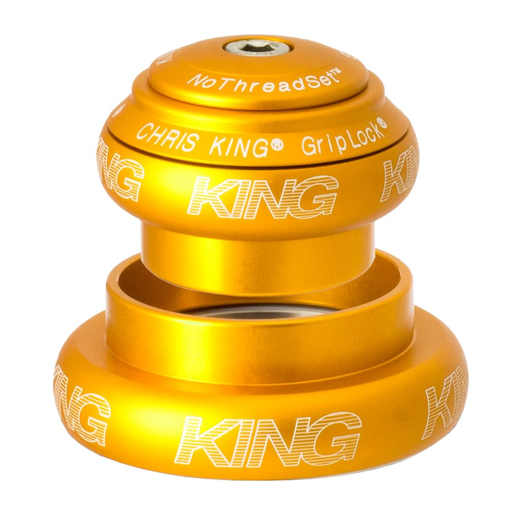 Chris King NoThreadSet Grip Lock Tapered Headset - EC34/28.6 | EC44/40 - Classic Logo Print - different colors