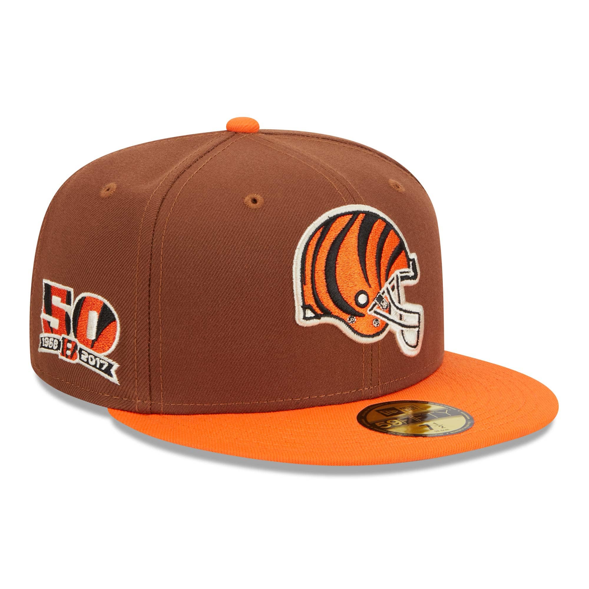 Cincinnati Bengals Harvest New Era 59FIFTY Fitted NFL Cap Brown