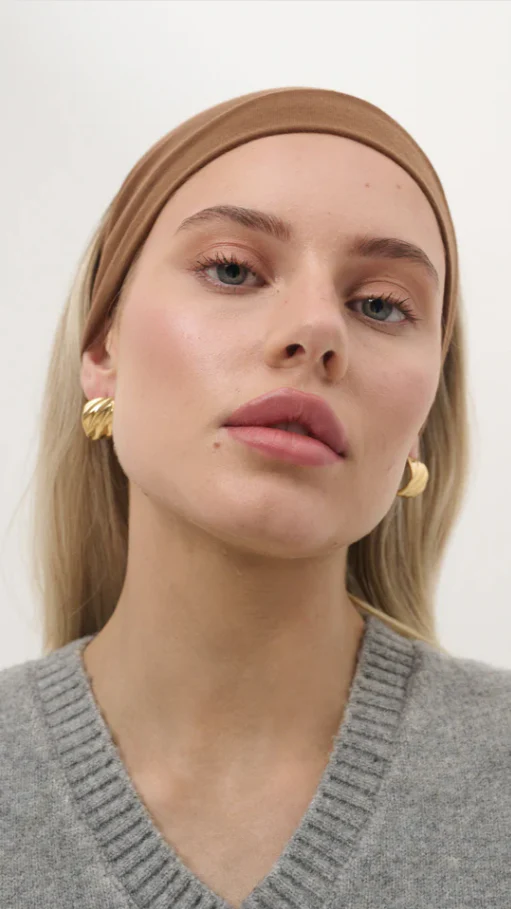 Vera Textured 18K Gold Plated Earrings - Gold