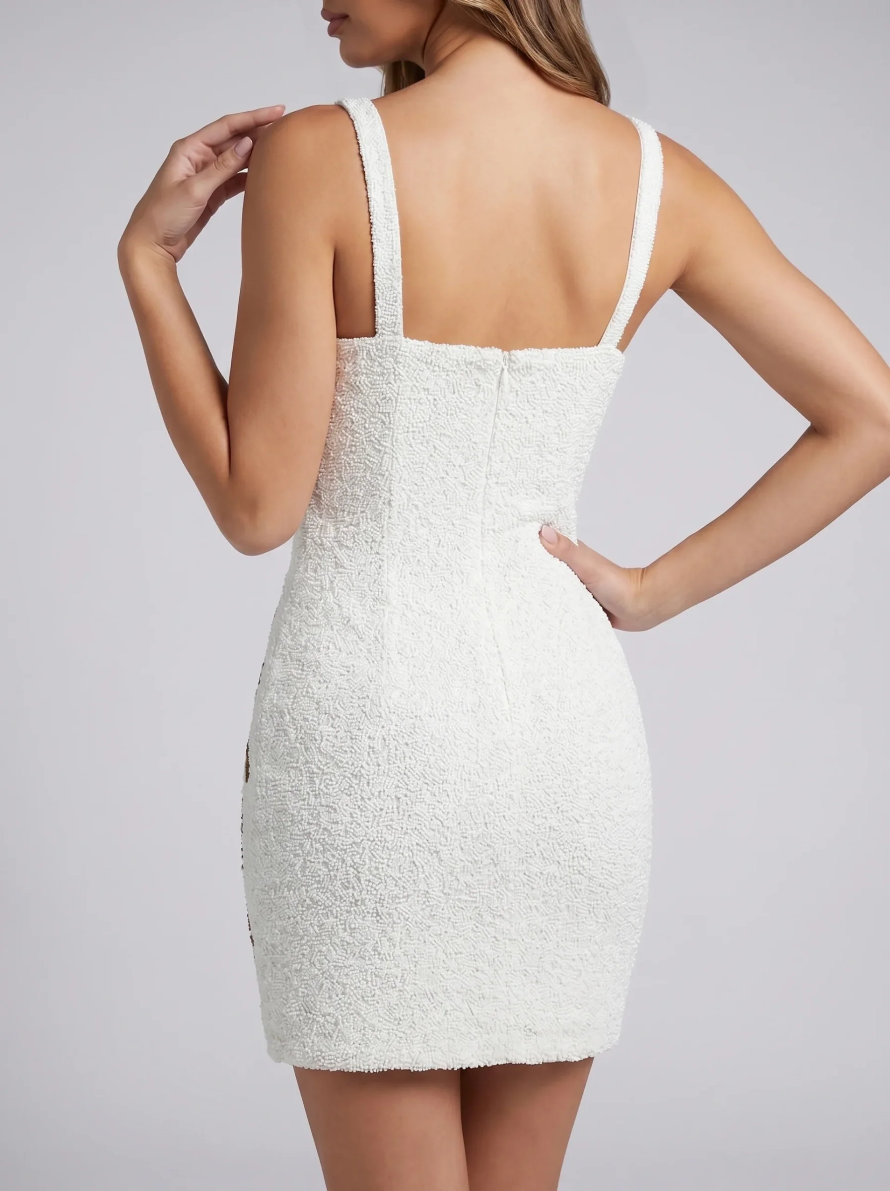 Cassie Parrot White Mini Dress