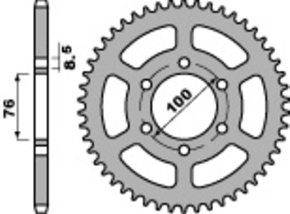 PBR C45 Steel Sprocket Standard 4513 - 428Ref: Pbr00180A / 1075344001