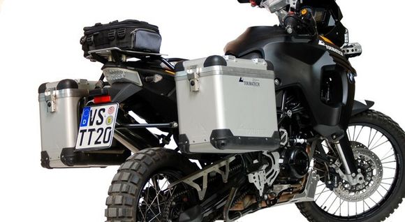 Touratech ZEGA Pro 31/38 suitcase - Black support included - Gray anodizedRef: Trt01512A / 01-052-3102-0