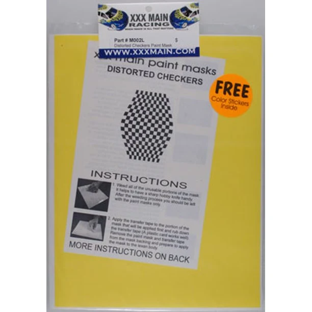 Distorted Checkers Paint Mask XXX Main Racing XXXM002L