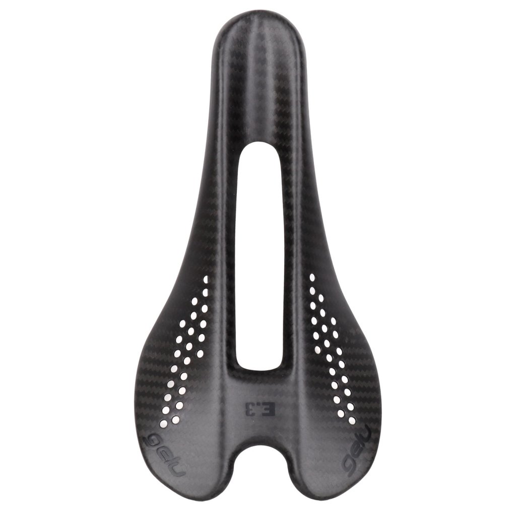 Gelu E3 Carbon Saddle with Punctured Top - black Logos