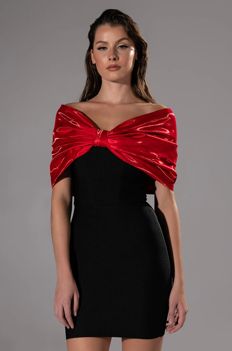 Zuri Statement Bow Bandage Mini Dress