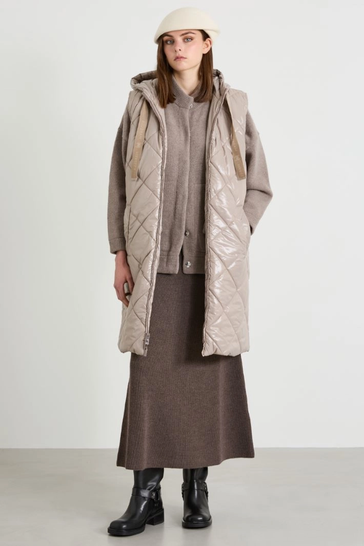 Padded  reversible gilet - DOVE GREY