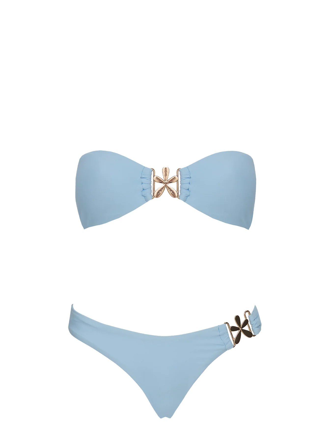 Kingfisher Hardware Bandeau Bikini Top Blue