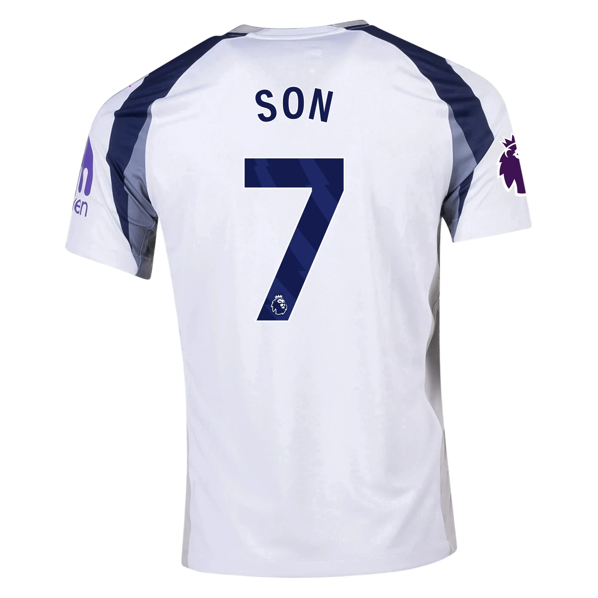 Son Heung-min Tottenham Hotspurs Home Jersey w/ EPL + No Room For Racism Patch 25/26 (White/Iron/Binary Blue)