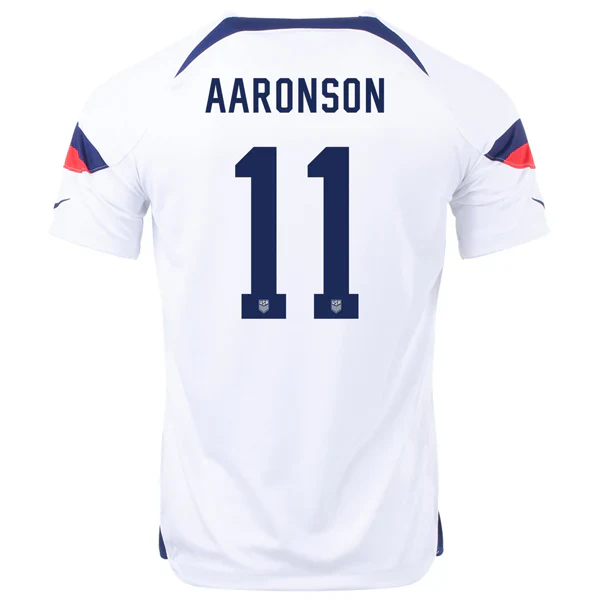 United States Brenden Aaronson Home Jersey 22/23 (White/Loyal Blue)