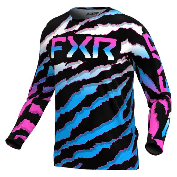 FXR YOUTH PODIUM 24 cross jersey - Black / BlueRef: FXR0471