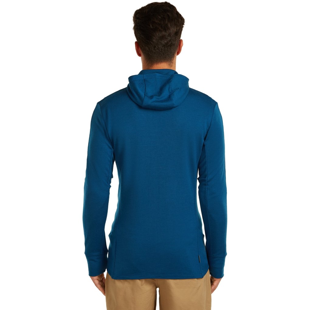 Icebreaker Merino 260 Quantum Long Sleeve Zip Hoodie Men - Atlantis