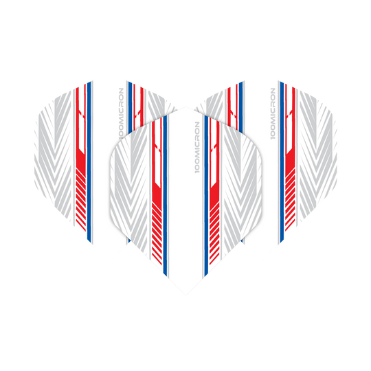 Pentathlon Flights white/red/blue