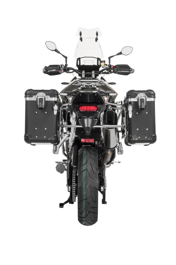 Touratech suitcase Complete kit ZEGA Evo 31/38 - Gray support included - Black anodizedRef: Trt01891A / 01-421-6832-0