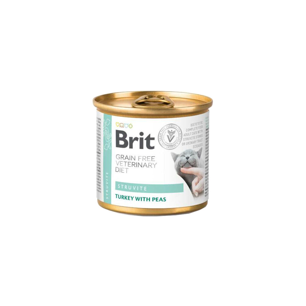 Brit Veterinary Diet Cat - Grain Free - Struvite - Tin - 6 x 200 g