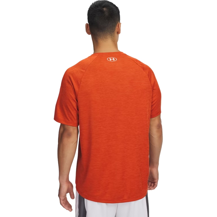 Under Armour UA Tech™ Textured Short Sleeve Shirt Men - Orange Base/White