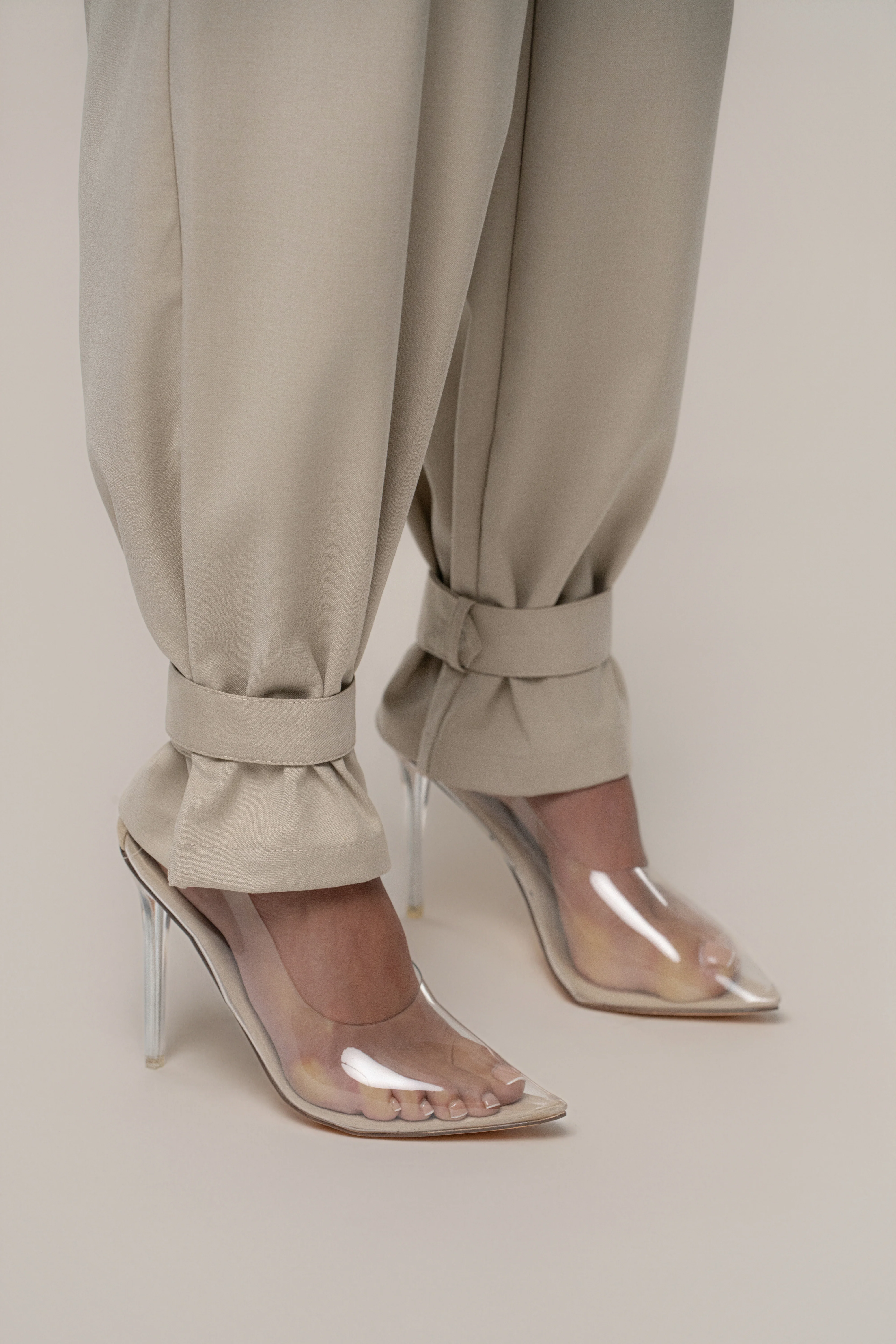 Khaki Autumn Flow Cargo Pants