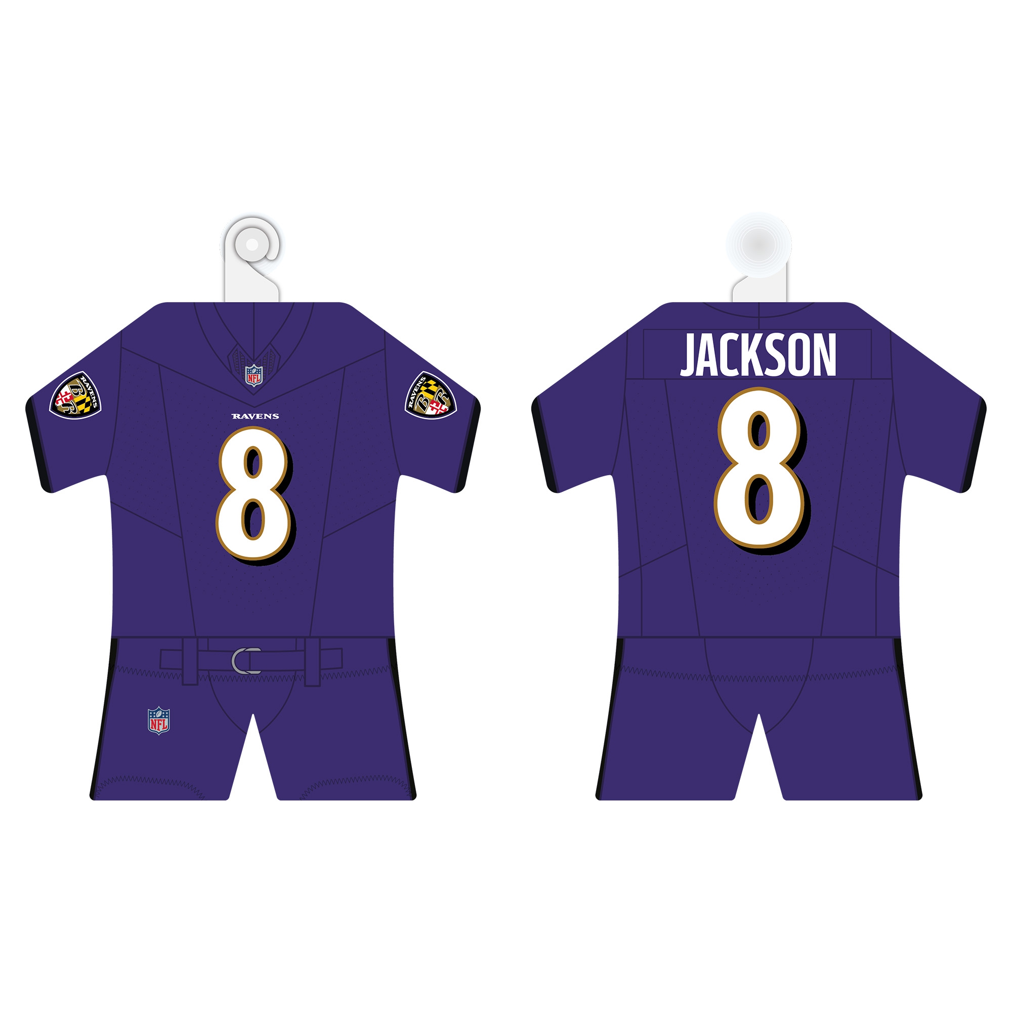 Lamar Jackson Baltimore Ravens NFL Mini Car Jersey Kit