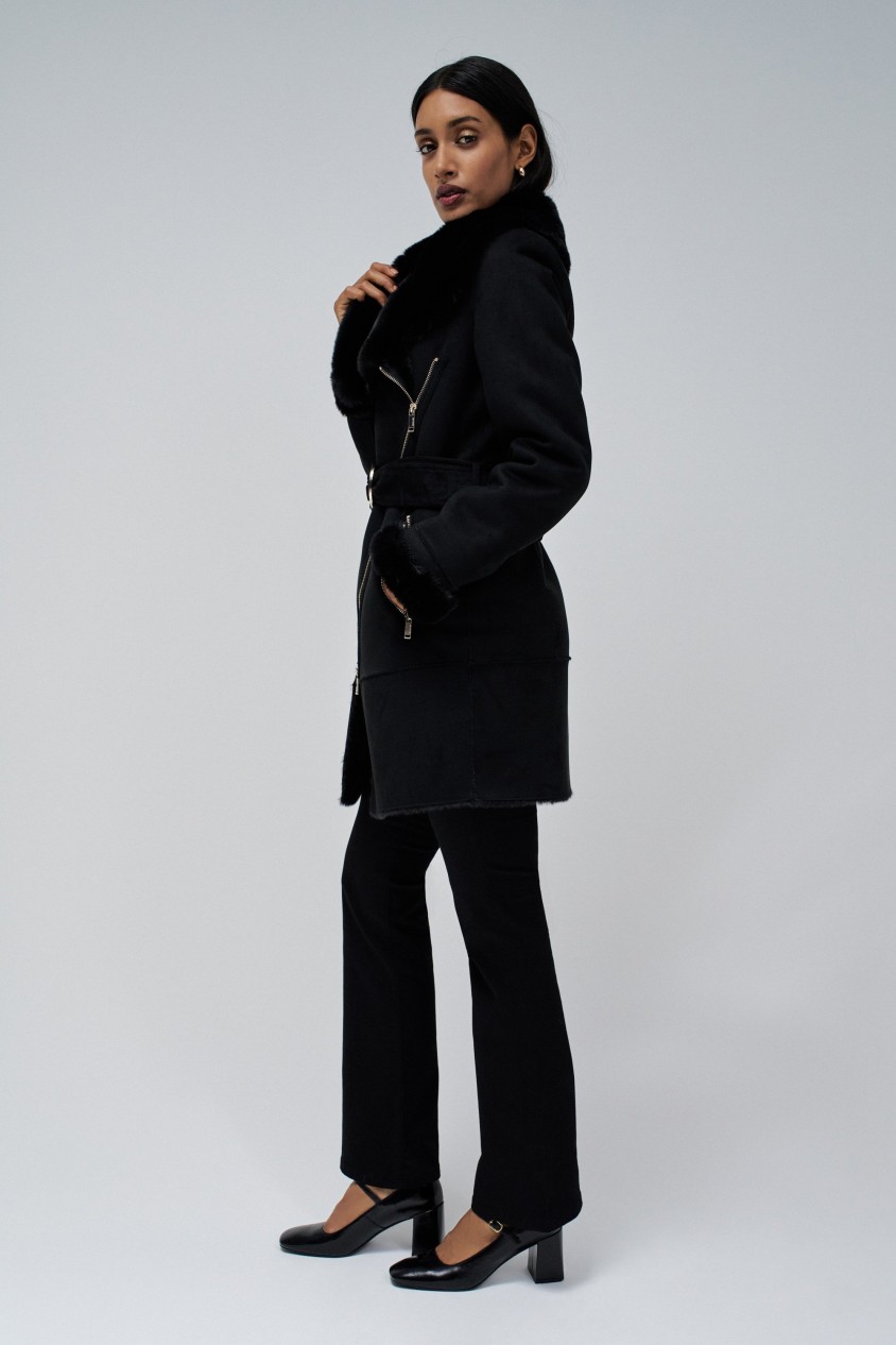 DIANA SHEEPSKIN EFFECT COAT