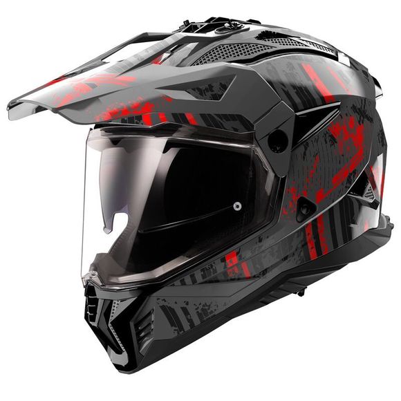 Casque intégral LS2 MX702 PIONEER II CRAZY - Noir / RougeRef : LS0901