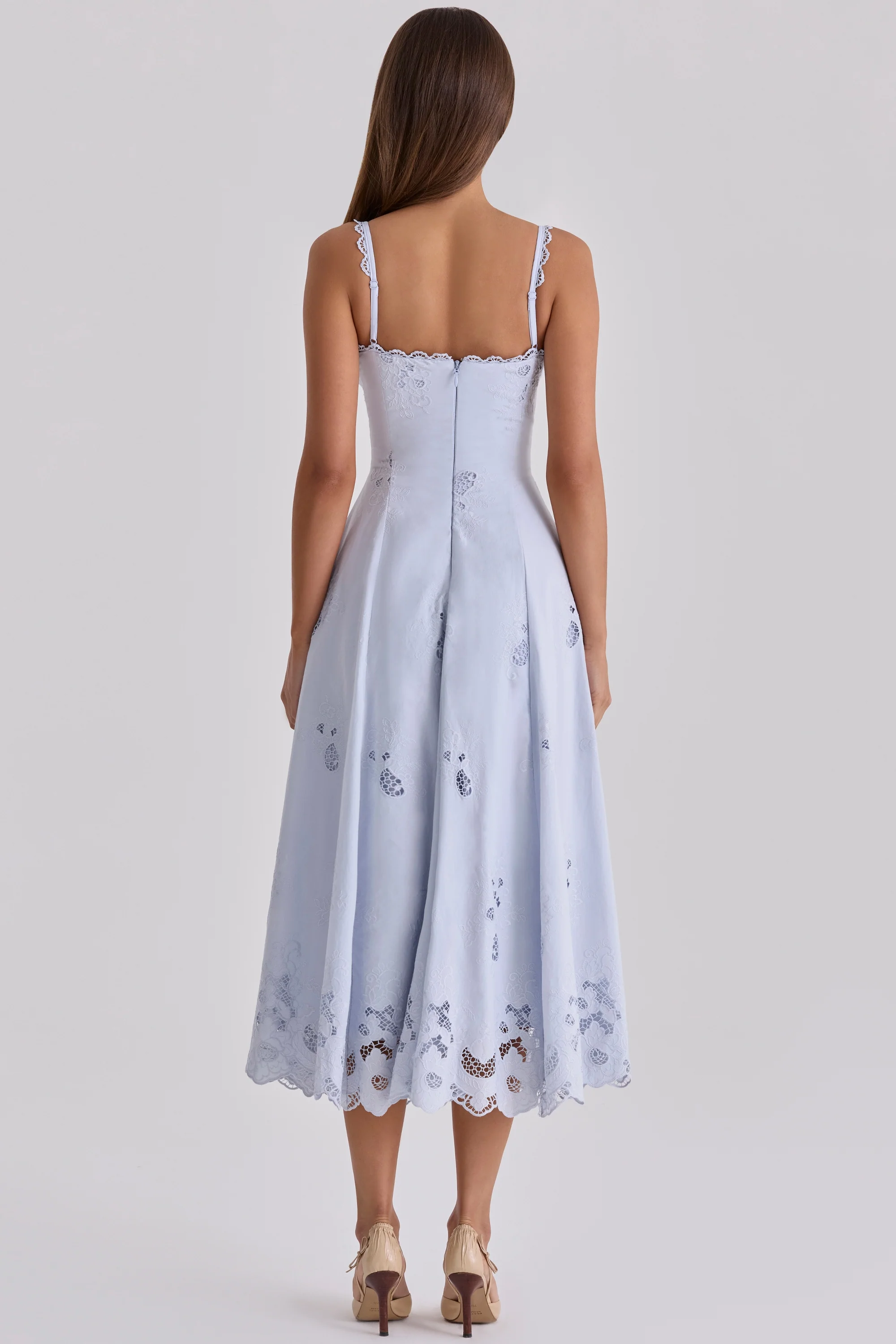 bluebell lace + cotton broderie anglais midi sundress