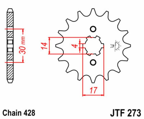 JT. Standard steel 273 - 428Ref: Jtc01108A / 1077315001