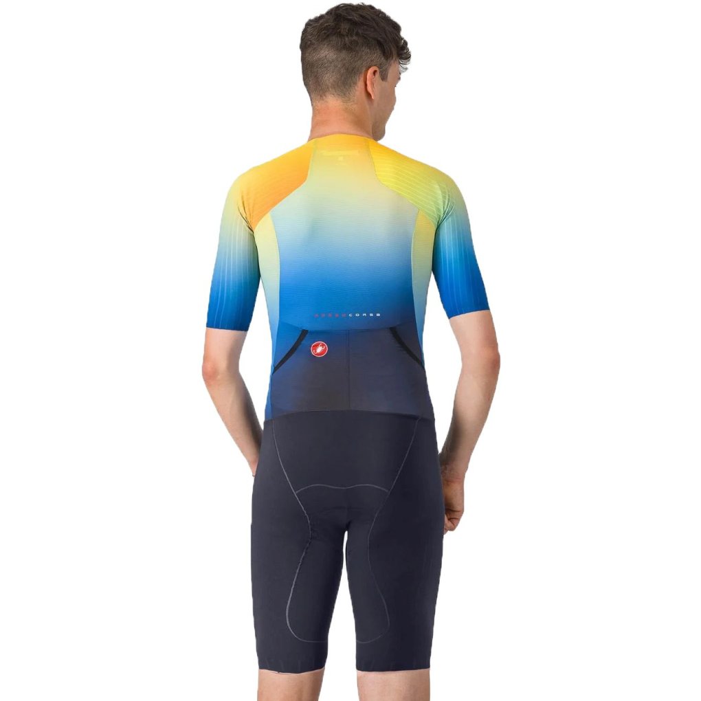 Castelli Free Sanremo 3 Suit Short Sleeve Men - belgian blue/multicolor vivid 424