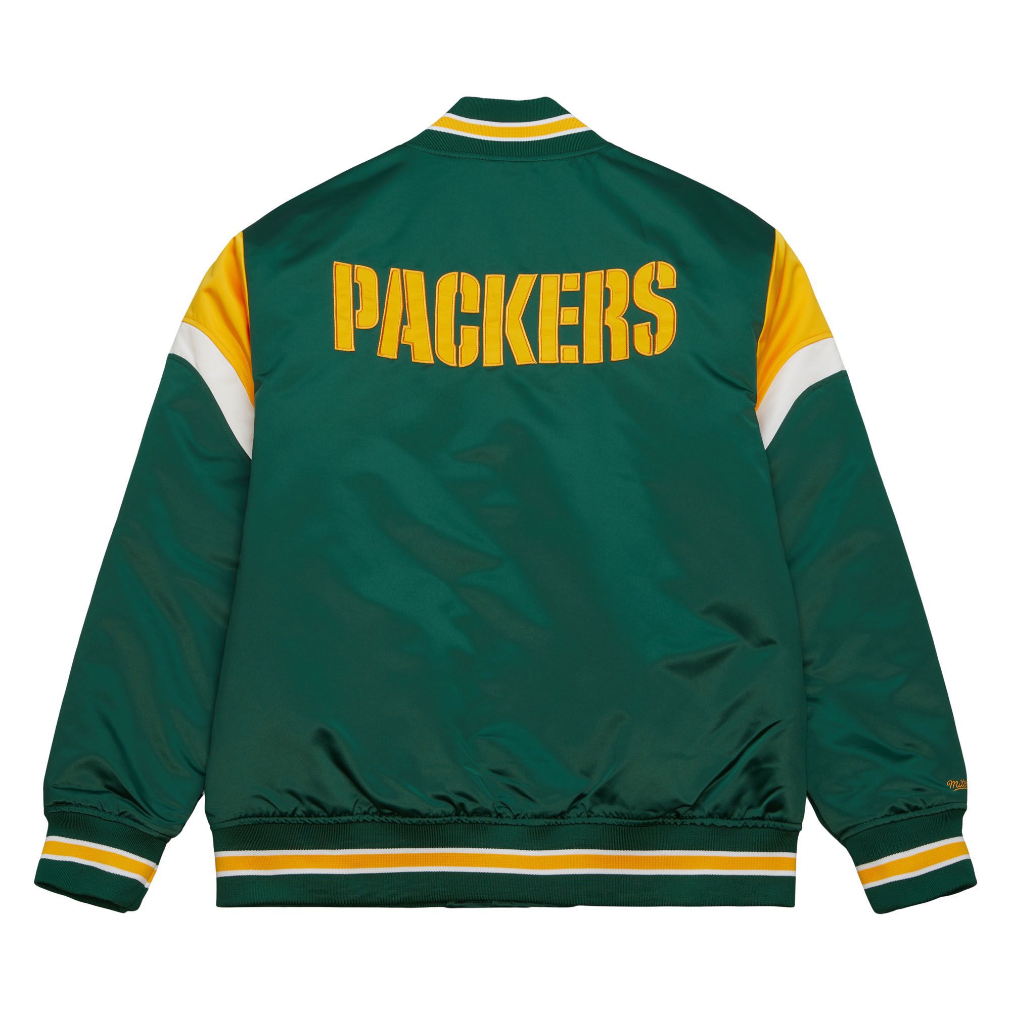 Green Bay Packers Mitchell & Ness Heavyweight Satin NFL Jacket