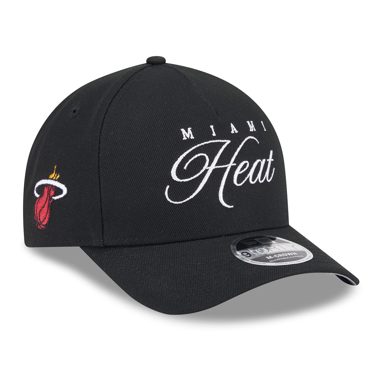 Miami Heat 2025 NBA Draft 9FORTY M-Crown A-Frame Snapback Cap Black