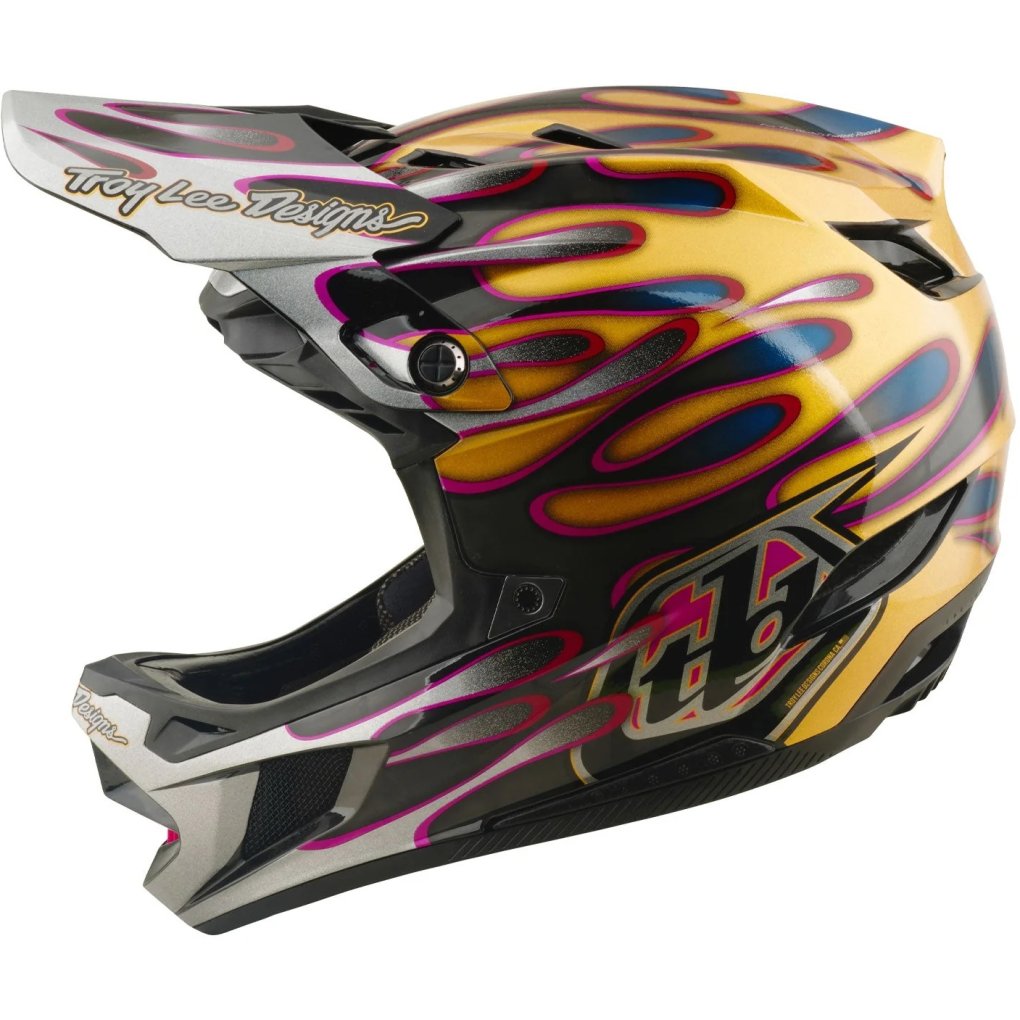 Troy Lee Designs D4 Carbon MIPS Helmet - Overspray Gold/Black - 2nd Choice