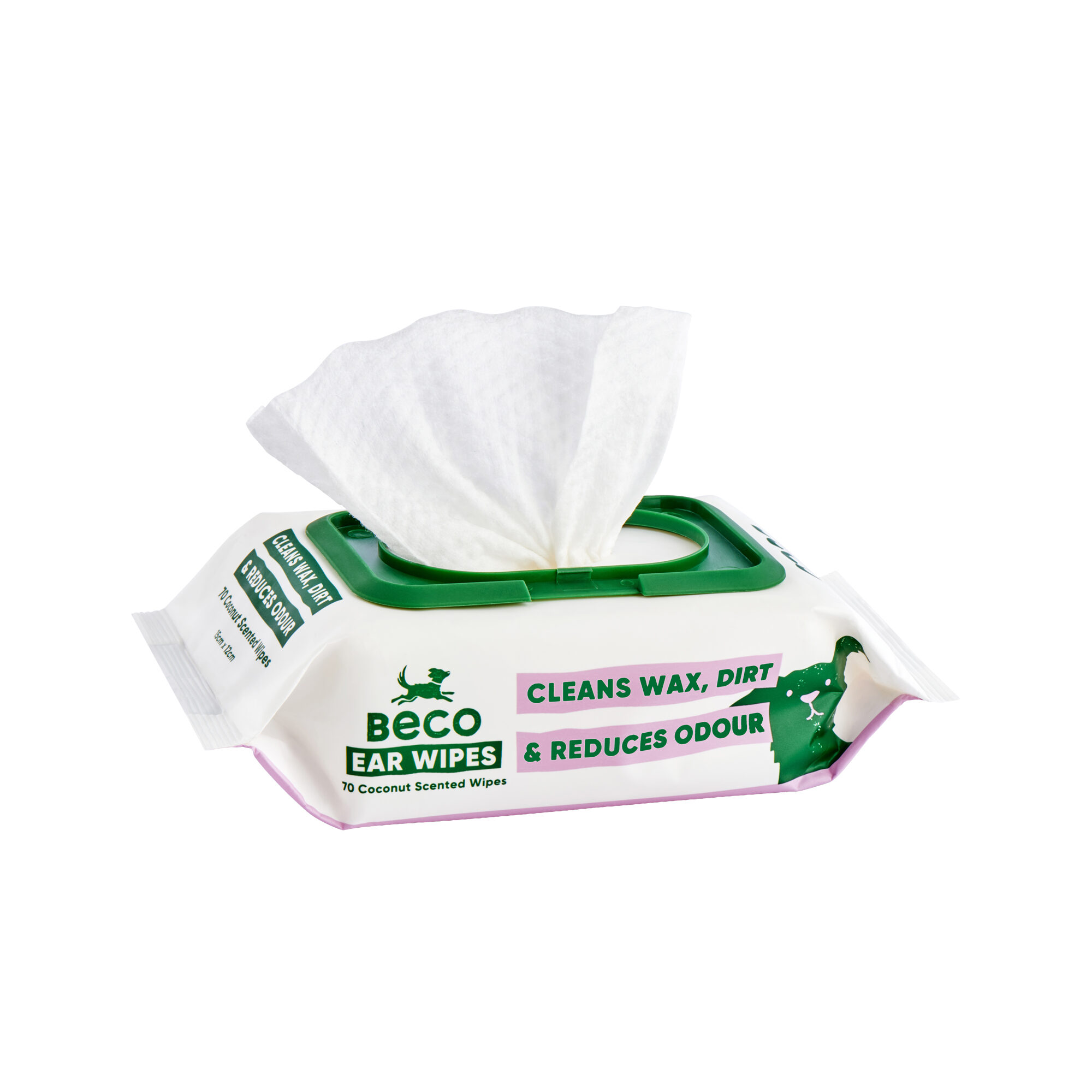 Beco Dog Ear Wipes - Coconut - 70 units