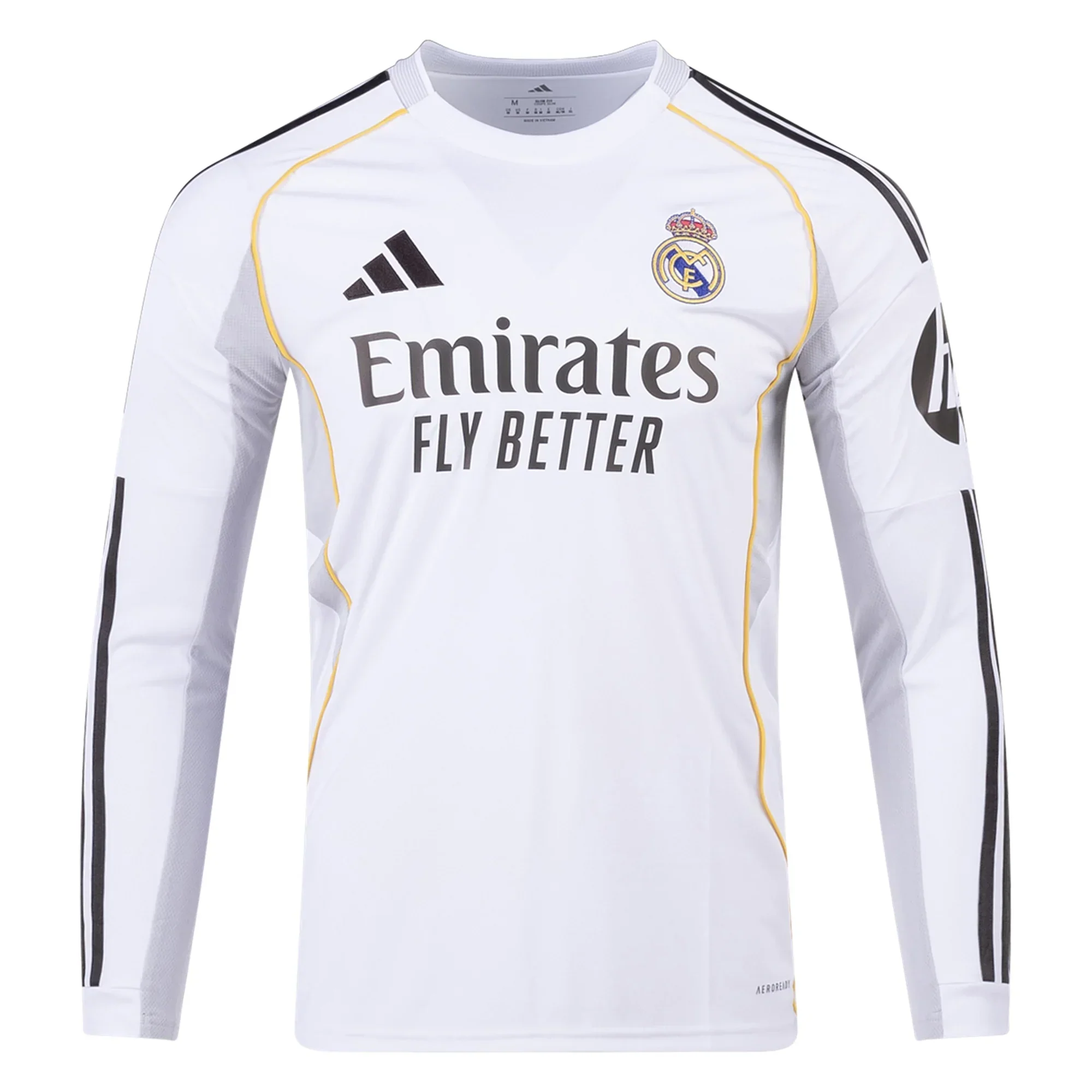 Real Madrid Long Sleeve Home Jersey 25/26 (White)