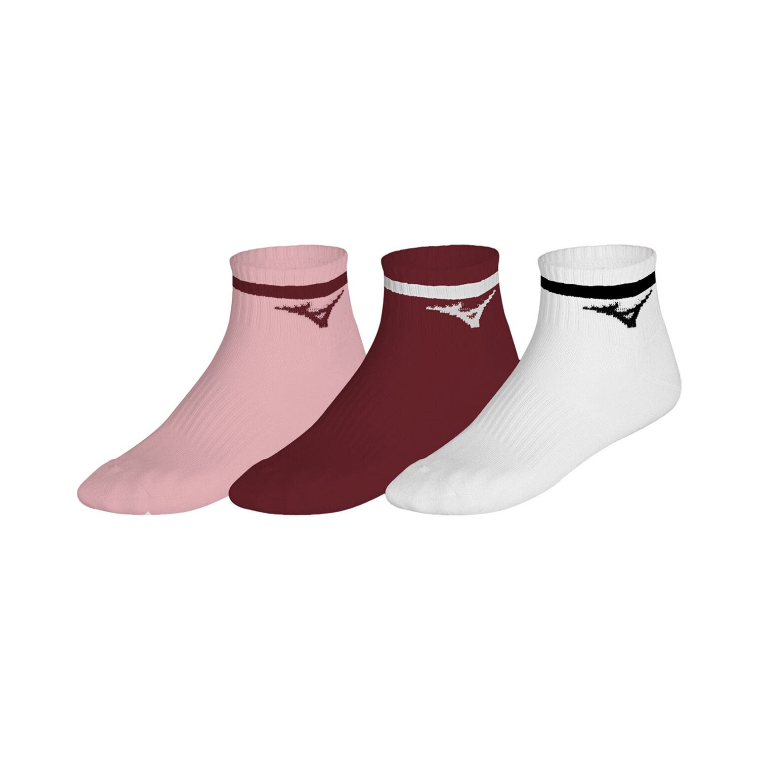 PACK 3 SOCKS ANKLE MIZUNO TRAINING PINK