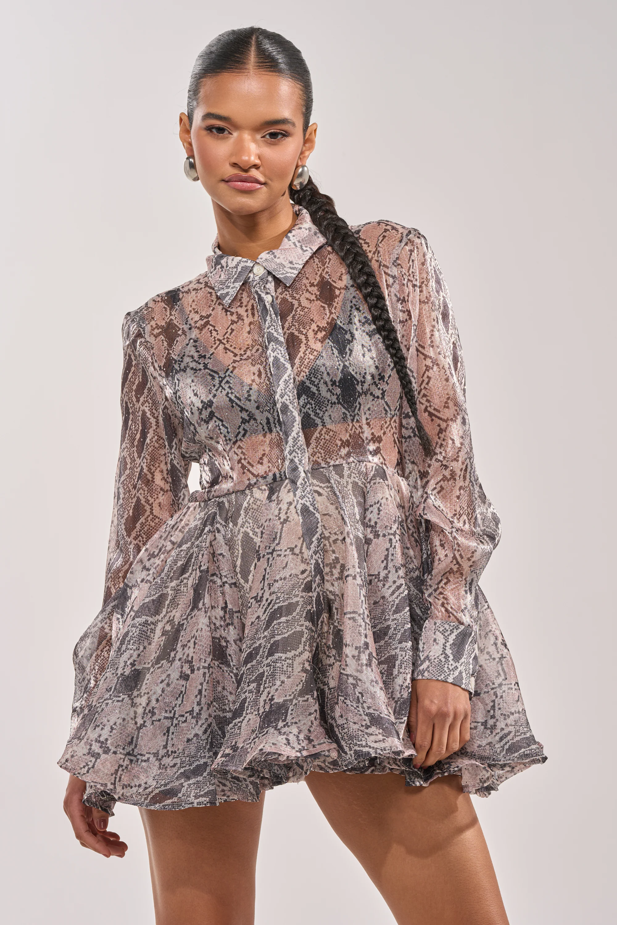 Wild Rhythm Snake Print Mini Dress