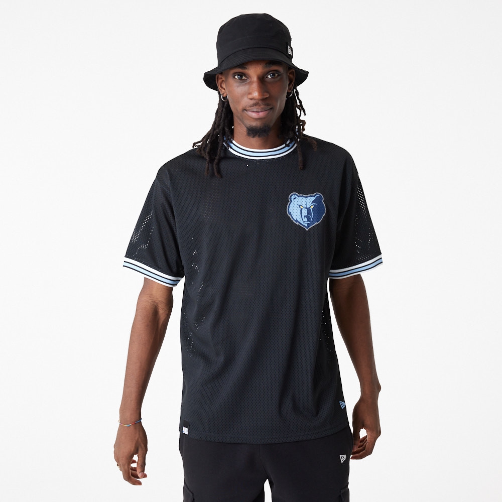 Memphis Grizzlies New Era Oversized NBA Mesh T-Shirt Black