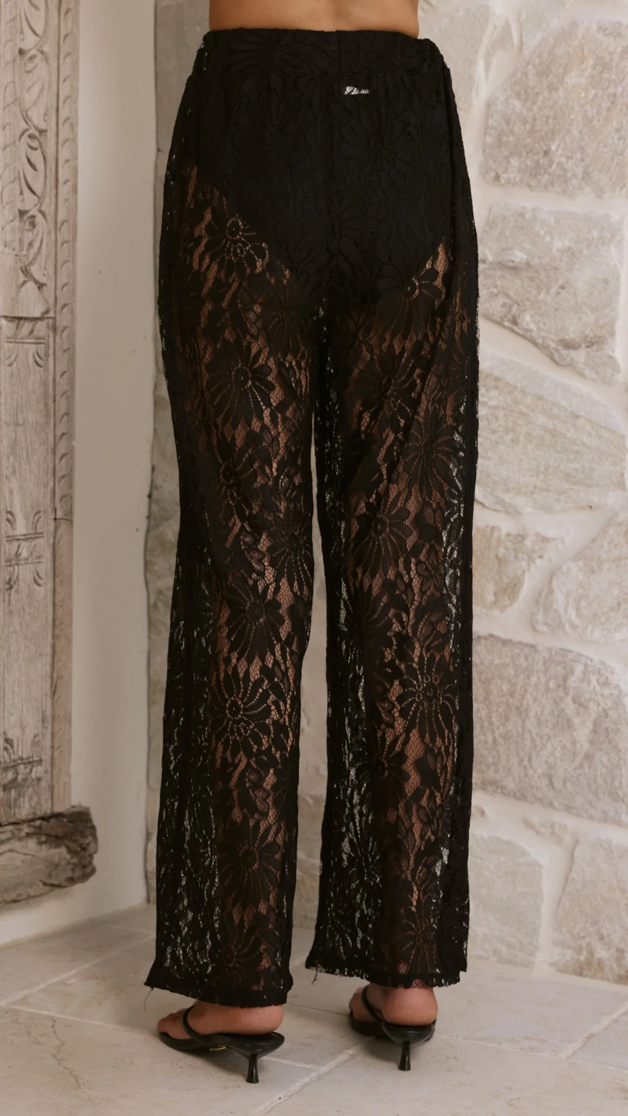 Santana Lace Pants - Black