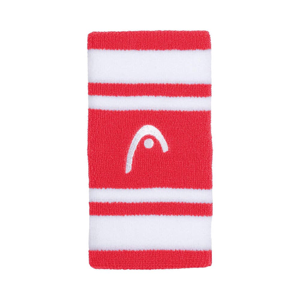 WRISTBAND HEAD STRIPED 5 RED/WHITE