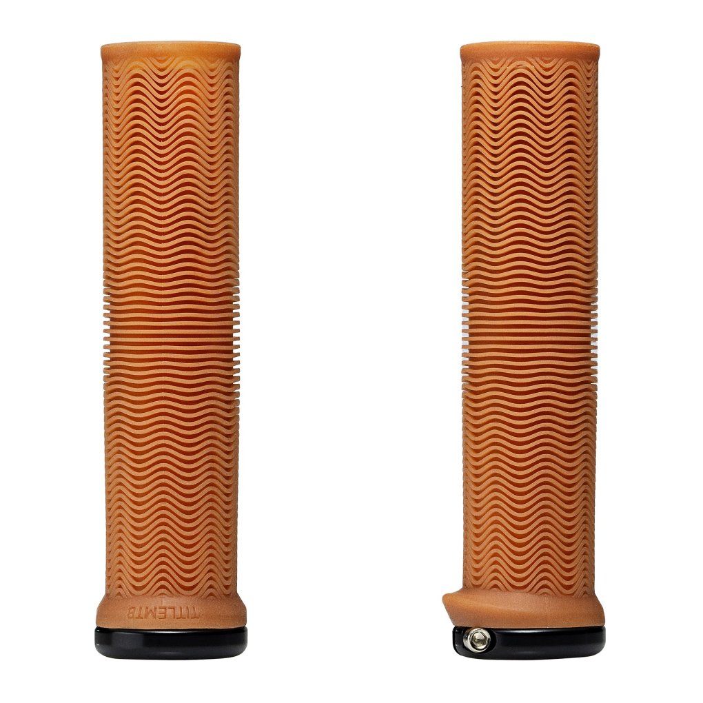 Title L01 Handlebar Grips - MTB | Lock-On - tan