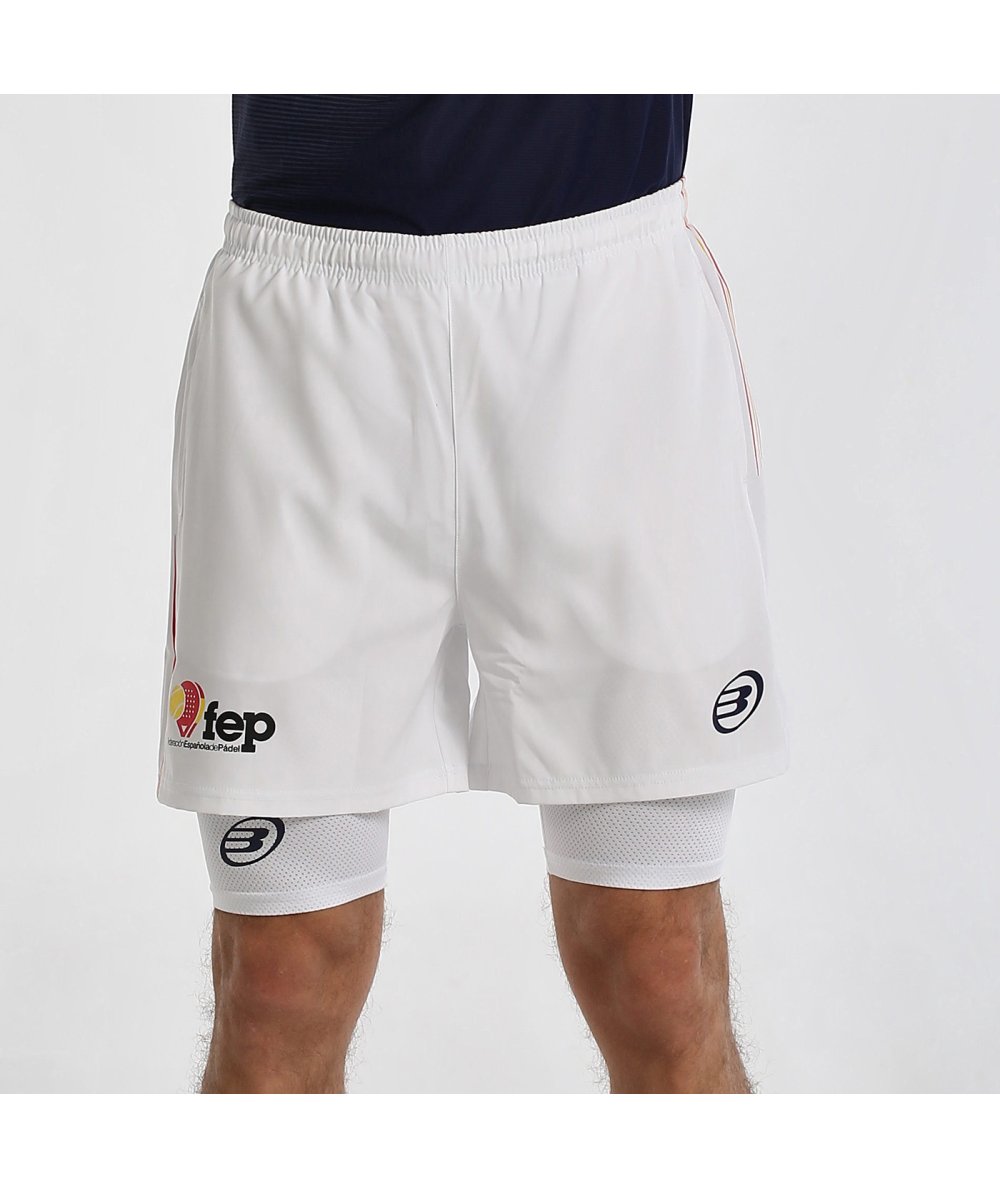 SHORTS BULLPADEL FRAGOSA WHITE