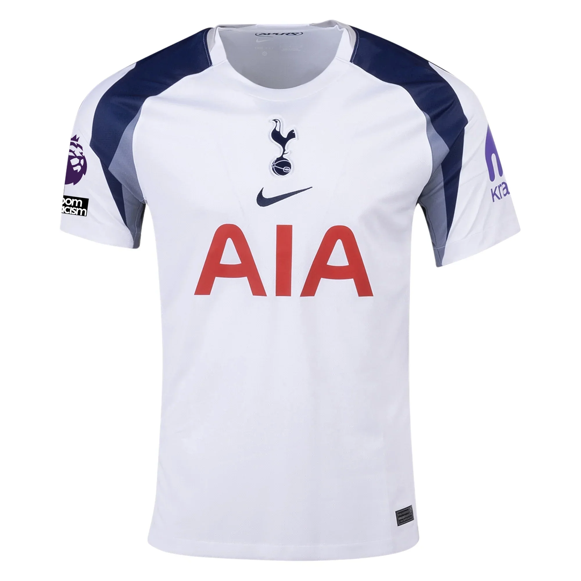 Kudus Tottenham Hotspurs Home Jersey w/ EPL + No Room For Racism Patch 25/26 (White/Iron/Binary Blue)