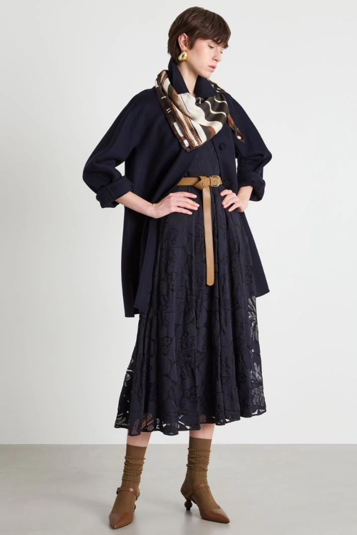 Shirt-collar coat - NIGHT BLUE