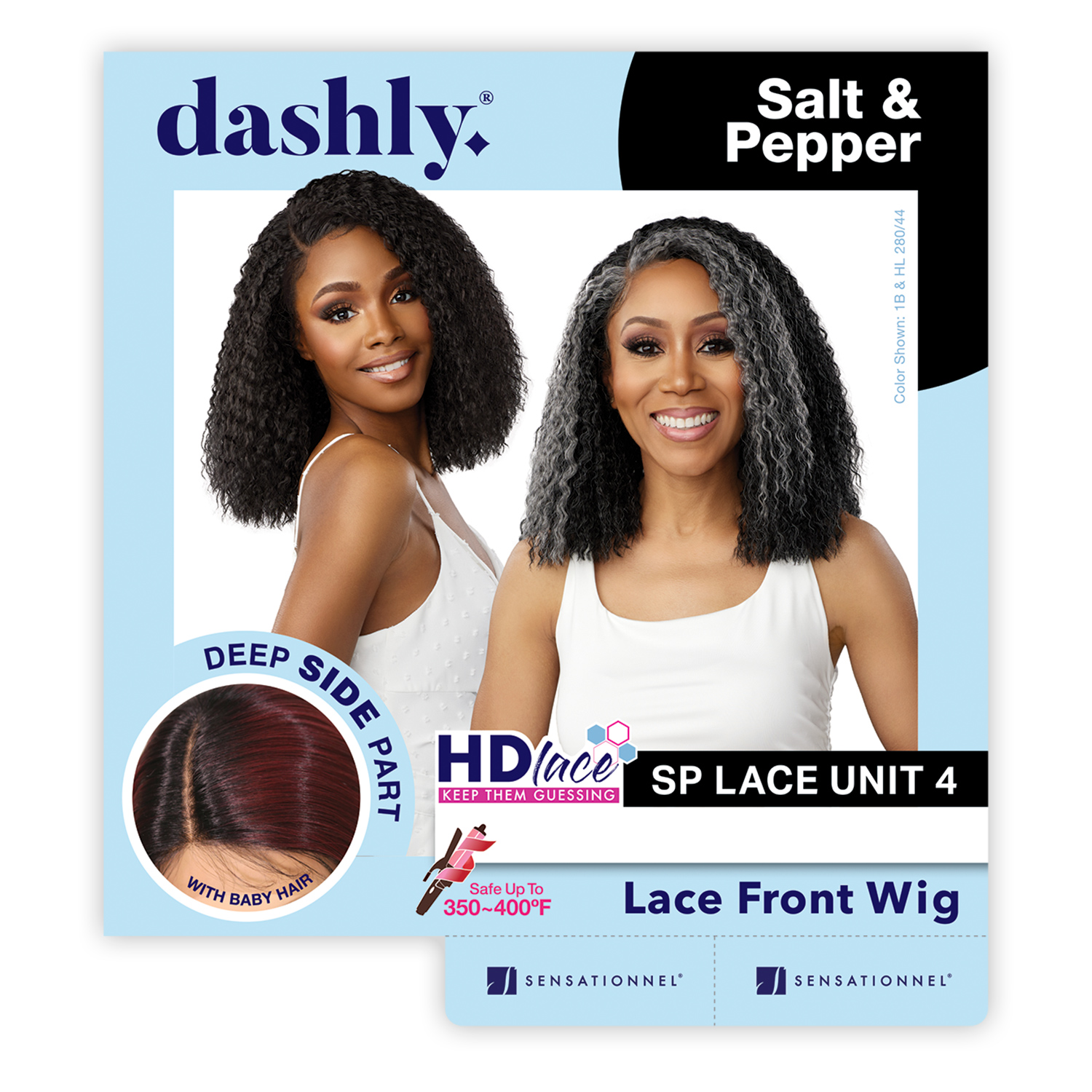 Sensationnel Dashly HD Lace Front Wig Salt N Pepper SP Unit 4