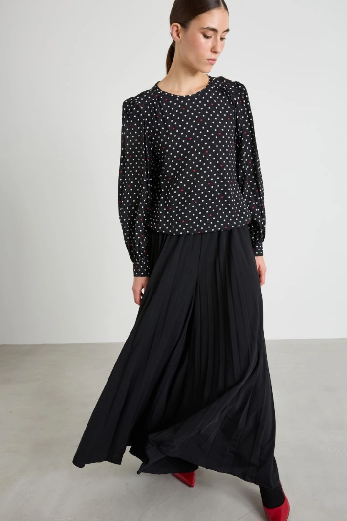 Crepe blouse - BLACK